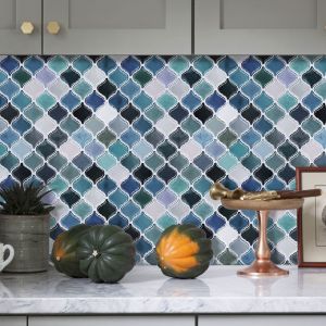 Autocollants carrelage imperm&eacute;ables et auto-adh&eacute;sifs pour la d&eacute;coration de la cuisine et de la salle de bain - Neuf