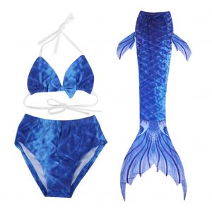Maillot De Bain Trois Pieces Pour Enfants, Ensemble Bikini Queue De Poisson (110) - Neuf