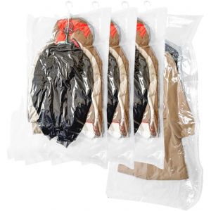 Lot de de Rangement sous Vide Suspendre pour vêtements,Transparents et s Housse sous vide pour pour costumes,costumes,robes,manteaux ou vestes - Neuf