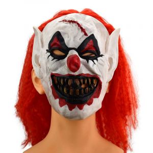 Masque D'halloween, Masque De Clown - Halloween Latex Masque De Clown - Clown Effrayant Effrayant Masque De Clown Costume D'halloween Masques Accessoires, Démon Clown Masque En Latex - Neuf