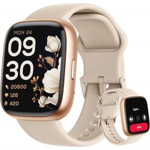 KALANKA-Montre Connectée avec Appel Bluetooth, Montre Étanche Natation IP68, 1,83"" Smartwatch Femme Homme, 100+ Sports, Fréquence Cardiaque, SpO2, Pression, Sommeil, Fitness Tracker pour Android iOS - Neuf