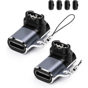 Adaptateur De Charge De Montre, Adaptateur Usb C Femelle Vers M&acirc;le, Port De Charge Compatible Avec Garmin Fenix U200bU200bU200bU200bU200bU200bU200b7/7s/7x/6/6x/6s, Etc., Chargeur De Montre De Type C &Agrave; 90 Degr&eacute;s (90 Degr&eacute;s) - Neuf