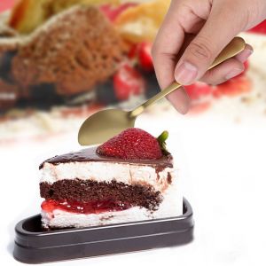 Hjlian Cuillere A Dessert En Acier Inoxydable, Couleur Unie, Cuillere A Cafe (Cuillere A Gateau) - Neuf