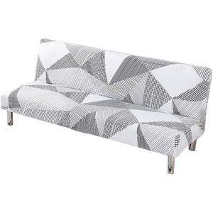 Eryi-Housse De Canapé Sans Bras 3 Places Couverture De Canapé Extensible Tout Couvert Canapé Pliant Protecteur, Universel Motif Géométrique Antidérapant Serviette De Canapé 180-210 Cm (Motif Triangul - Neuf