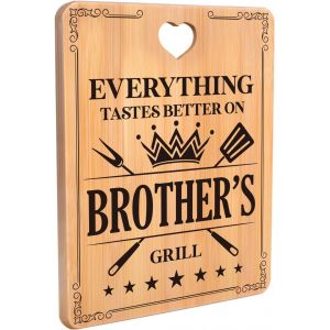 Cadeau De Fête Des Pères Pour Frère, Planche À Découper Naturelle, Cadeau De Fête Des Pères, Cadeau D'anniversaire Pour Frère, Cadeau De Cuisine, Cadeau De Naissance Pour Frère, Cadeau Pour Grand - Neuf