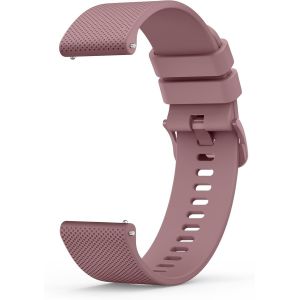 Kalanka-22mm Bracelet De Montre En Silicone, Souple Bracelet De Replacement En Dégagement Rapide Avec Boucle En Même Couleur Homme Femme 22mm, Smoke Purple - Neuf