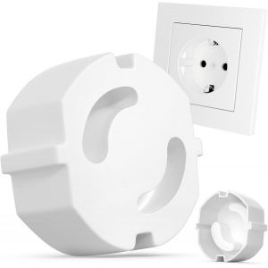 20×Cache Prise Bébé Electrique,Cache Prise pour Securite Enfant,Protection Prise Courant Électrique,protection contre les chocs électriques,Caches Prises Universal sans colle,Blanc - Neuf
