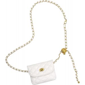 SJZG-Sac Banane Femme Sacs De Taille Petite À Bandoulière Fanny Bag Sac Banane En Cuir À La Mode Réglable Ceinture Chaîne Piquée Pour Filles Voyage - Neuf