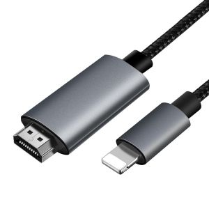 HDMI C&acirc;ble f&uuml;r iPhone- HDMI Konverter C&acirc;ble f&uuml;r iPhone, 2m Telefon/Pad zu TV C&acirc;ble Kompatibel mit i-Phone 14/12/11,X,8,7,6,5 und i-Pad Ger&auml;ten, High Definition 1080P@60Hz - Neuf