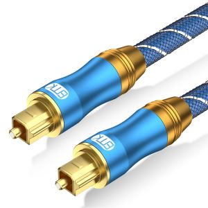 VornixorSarlshop-Cable Optique C&acirc;ble Optique Audio Num&eacute;rique Toslink C&acirc;ble Fibre Optique Spdif pour Home Cin&eacute;ma, Barre de Son, TV, PS4, Xbox (5.9Ft/1.8M, Cable Optique T&ecirc;te Plaqu&eacute;e Or) - Neuf