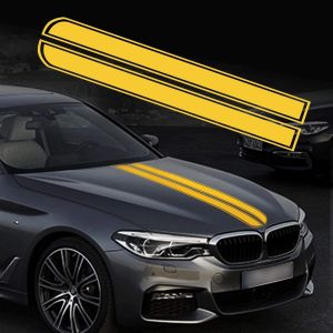Lot De 2 Autocollants Pour Capot De Voiture, 129 X 24 Cm, En Vinyle Modifié, Pour Carrosserie De Course Automobile - Neuf