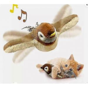 Électronique Interactif Oiseau Chat Jouet Suspendu Animal De Compagnie Battant Moineau - Neuf