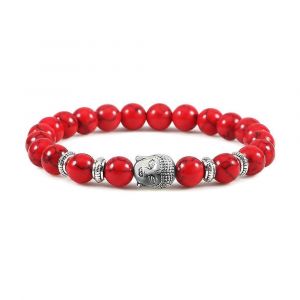 6mm 8mm 10mm Pierre Naturelle Pierre Rouge Prière Perles Bracelet Rosaire Méditation Bracelets Hommes Femmes Yoga Bijoux Cadeau Pulsera - Neuf