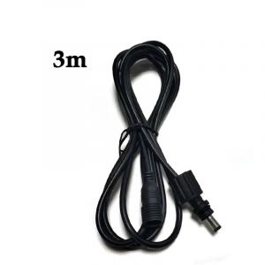 Câble D'Alimentation D'Extension Étanche Dc 12V Mâle Femelle 2.1Mm * 5.5Mm Fil De Lumière Solaire Ip67Ip68 Cordon Électrique Extérieur Pour Bande Led.Black 3M. - Neuf