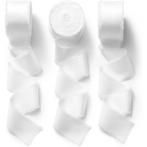 Ruban De Satin Blanc-25 Mm De Large-Ruban D&eacute;coratif Pour Mariage - Neuf
