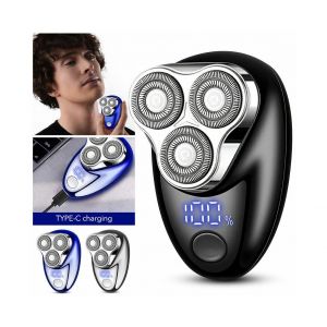 Mini Rasoir &Eacute;lectrique Compact Rechargeable Par Usb Pour Hommes Et Femmes - &Eacute;tanche, Facile &Agrave; Transporter, Design Efficace &Agrave; Trois T&ecirc;tes - Neuf