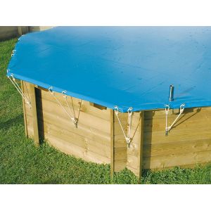 B&acirc;che hiver pour piscine bois SunWater &Oslash; 4,10 x 1,20 m - Ubbink - Neuf