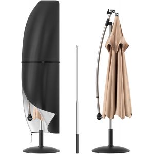 Ulteronixshop-Housse De Parasol Imperm&eacute;able En Tissu Oxford 420d R&eacute;sistant Aux Intemp&eacute;ries, Aux Uv, Au Vent, Avec Tringle (265 X 40/70/50 Cm) - Neuf