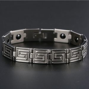 Bracelet De Therapie Magnetique En Acier Titane, Cadeau De Soins De Sante Pour Couple (Homme) - Neuf