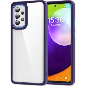 TIANYI-Coque pour Samsung Galaxy A52 5G/A52 4G/A52s 5G, Anti-Jaunissement &Eacute;tui T&eacute;l&eacute;phone Transparente, Housse de Protection Antichoc - Violet - Neuf