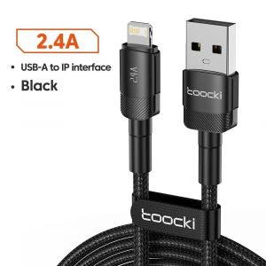 Toocki Usb Type C C&acirc;ble Charge Rapide Usb C Chargeur Cordon Pour Iphone 15 14 13 12 11 Huawei P40 P30 Realme Oppo Oneplus Batterie Externe.Usb A To L Black.0,5 M - Neuf