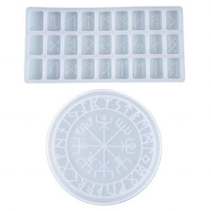 Bricolage Runes Symbole Cristal R&eacute;sine &Eacute;poxy Moule Cercle Divination Planche Moule En Silicone - Neuf