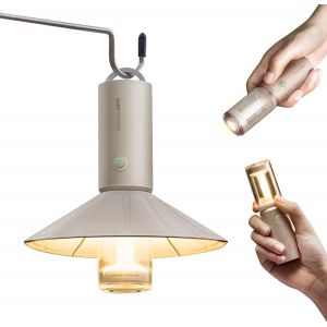 Lanterne Camping Rechargeable, 3 Modes: Mode Camping, Mode Ambiant, Mode Torche, 3100mah, Charge Type-C, 180 Lumens, 850h, Ipx6 &Eacute;tanche, Abat-Jour D&eacute;tachable - Neuf