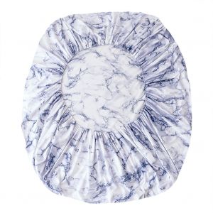 HJLIAN Magnifique drap-housse en polyester marbre pour matelas (taille US-Q/UK-K) (bleu) - Neuf