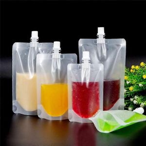 50PCS 100Ml Liquid Stand Étanche Boisson Emballage Sac Poche Bec Poche - Neuf