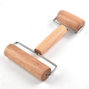 (A)Rouleau À Pâtisserie En Bois Avec Manche - Ustensile De Cuisine Pour Pâtisserie, Tortilla, Pizza - Neuf