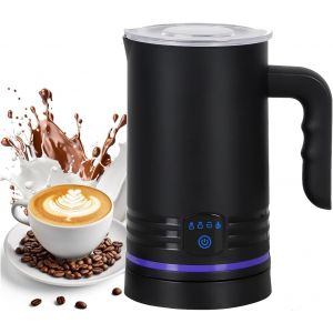 Mousseur &agrave; lait &eacute;lectrique 4 en 1, 430 ml mousseur &agrave; lait automatique chaud et froid et chauffe-lait pour cappuccino, latte, moka, macchiato - Neuf