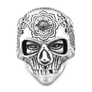 Creative Anime Carved Skull Ring - Anneau De Cr&acirc;ne Grav&eacute; Punk - Neuf