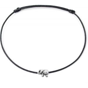 Kal-® Bracelet De Cheville Éléphant Argenté - Taille Réglable Avec Pendentif Éléphant En Argent - Bracelet De Pied Fabriqué À La Main - Avec Emballage Cadeau - Neuf