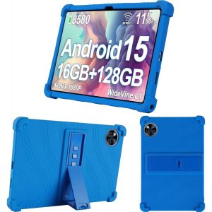 Coque Pour Tablette Doo Gee U11/Doo Gee U11 Pro 11 Pouces, Souple Silicone Anti-Choc &Eacute;tui De Protection Avec Support R&eacute;glable, Anti-Rayures Housse De Protection, Bleu Marine - Neuf