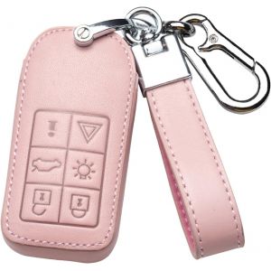 Étui de clé de Voiture en Cuir de Vachette pour Volvo C30 C70 S40 S60 S70 S80 V40 V50 V70 XC60 XC90-Rose C - Neuf
