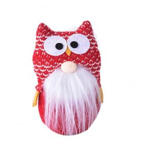 Mignon De No&euml;l En Peluche Hibou Gnome Permanent De La Figurine Dr&ocirc;le De Maison De Vacances De D&eacute;coration - Neuf