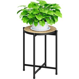 Nouvelhorizonstore-Support Pour Plantes D'int&eacute;rieur En Rotin, Table Ronde Pour Grandes Plantes, Support De Plantes Haut Et Robuste Pour Salon, Chambre &Agrave; Coucher, Balcon, D&eacute;coration En Rotin Boh&egrave;me - Neuf