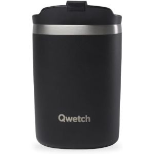 MEVRONISSHOP-Travel Mug Isotherme - Noir 240ml - Thermo Caf&eacute; & Th&eacute; en Inox - 6h Chaud et 12h Froid - &Eacute;tanche, Mug de voyage - Neuf