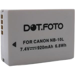 NB-10L Premium 7.4v/920mAh Batterie Rechargeable pour Canon PowerShot G1 X,G3 X,G15,G16,SX40 HS,SX50 HS,SX60 HS - Neuf