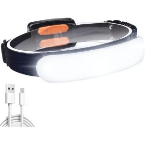 Lampe Frontale À Led, Lampe Frontale Cob Rechargeable Par Usb, Lampe Frontale Réglable De 1500 Lumens, Légère Et Étanche Pour Le Cyclisme, Le Camping, La Randonnée, La Pêche, Les Urgences - Neuf
