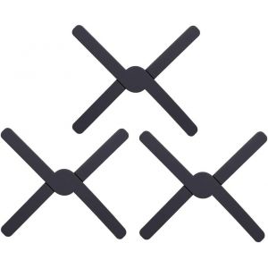 Dessous de plat pliable en silicone, résistant à la chaleur, antidérapant, durable, pour casseroles, plats, assiettes (gris, 3 pièces) - Neuf