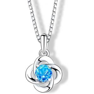 Kales-Femme Parure Argent Fin 925 Avec Zirocon Cubique Bleu,Ensemble De Boucles D'oreilles&collier&bracelet En Forme De Tr&egrave;fle,Cha&icirc;ne Pendentif Hypoallerg&eacute;nique Avec Cadeau &Agrave; Bijoux - Neuf