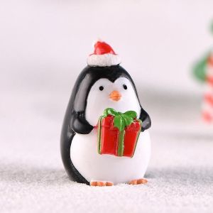 4 Pcs Kawaii Animal Pingouin Personnages Jouets Mini Figure Collection Playset,Cake Topper,Plante,Auto - Neuf