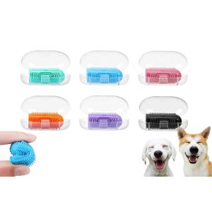 Ensemble De 6 Brosses &Agrave; Dents Pour Chien Avec Bo&icirc;tes De Rangement Pour Soins Dentaires - Neuf