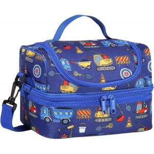 SHILIU-Sac Isotherme Repas Enfant, 2 Compartiments Sac Déjeuner Thermique Garçon 6,5L Mignon Petit Lunch Bag avec Bandoulière Régla[ - Neuf