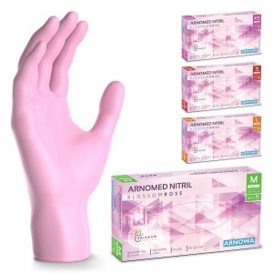 100x &reg; Gants en nitrile taille M Rose,Gants &agrave; usage unique pour chirurgie & laboratoire,Gants en nitrile sans poudre et sans latex,Moufles en nitrile en XS,S,M,L,XL,XXL.[H15] - Neuf
