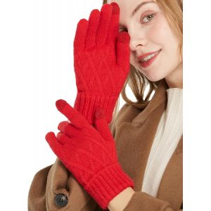 Winter Gloves Women Gloves Touch Gloves Knitted Gloves Winter Gloves Warm Windproof Gloves"".[J72] - Neuf
