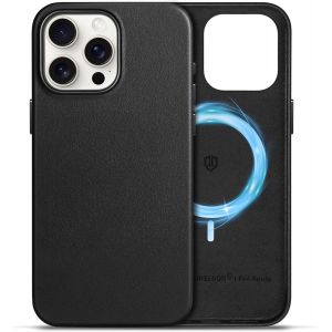 LORANKA-Coque Magn&eacute;tique pour iPhone 15 Pro Max Cuir V&eacute;ritable, Etui Anti-Choc Housse Protection Anti-Rayures Antid&eacute;rapant Compatible Chargement sans Fil pour iPhone 15 Pro Max 5G 6,7"" 2023 - Noir - Neuf