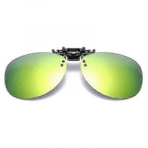 Polarized Clip On Sunglasses Rimless Driving Glasses For Prescription Glasses--Gold Mirror - Neuf