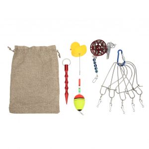 Verrou De Peche Pour Poissons Vivants Avec Moulinet, Flotteur, Fil D'acier, Boucle De Verrouillage, Articles De Peche En Plein Air, 5 Boucles - Neuf